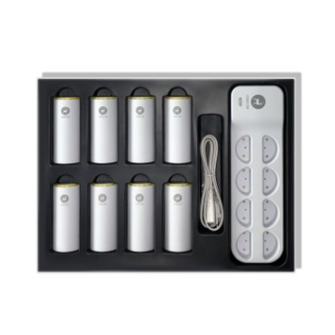 LOADIES Powerbank Station 8x3000mAh Ladestation USB-C Lightning 24000mAh
